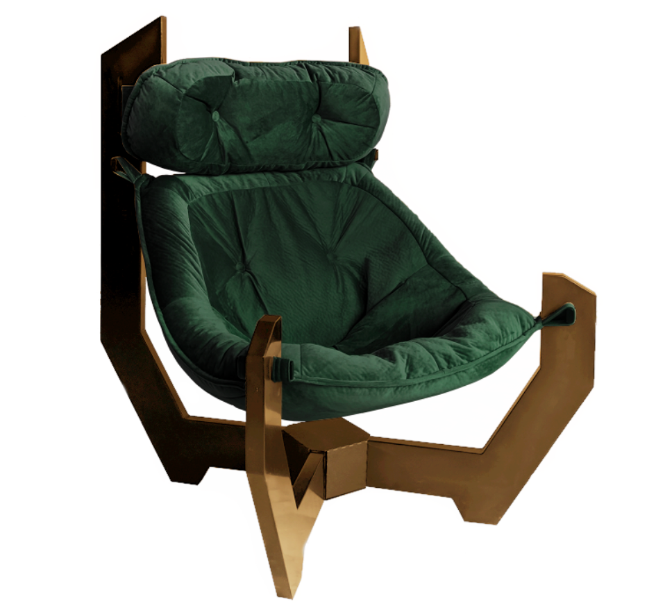 Кресло-гамак Helix (зеленый+бронза)