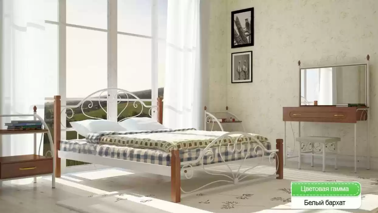 Ліжко Джоконда ніжки дерев'яні 2000*1600
