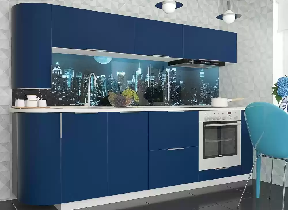 Кухня Flat 2,5 м синий