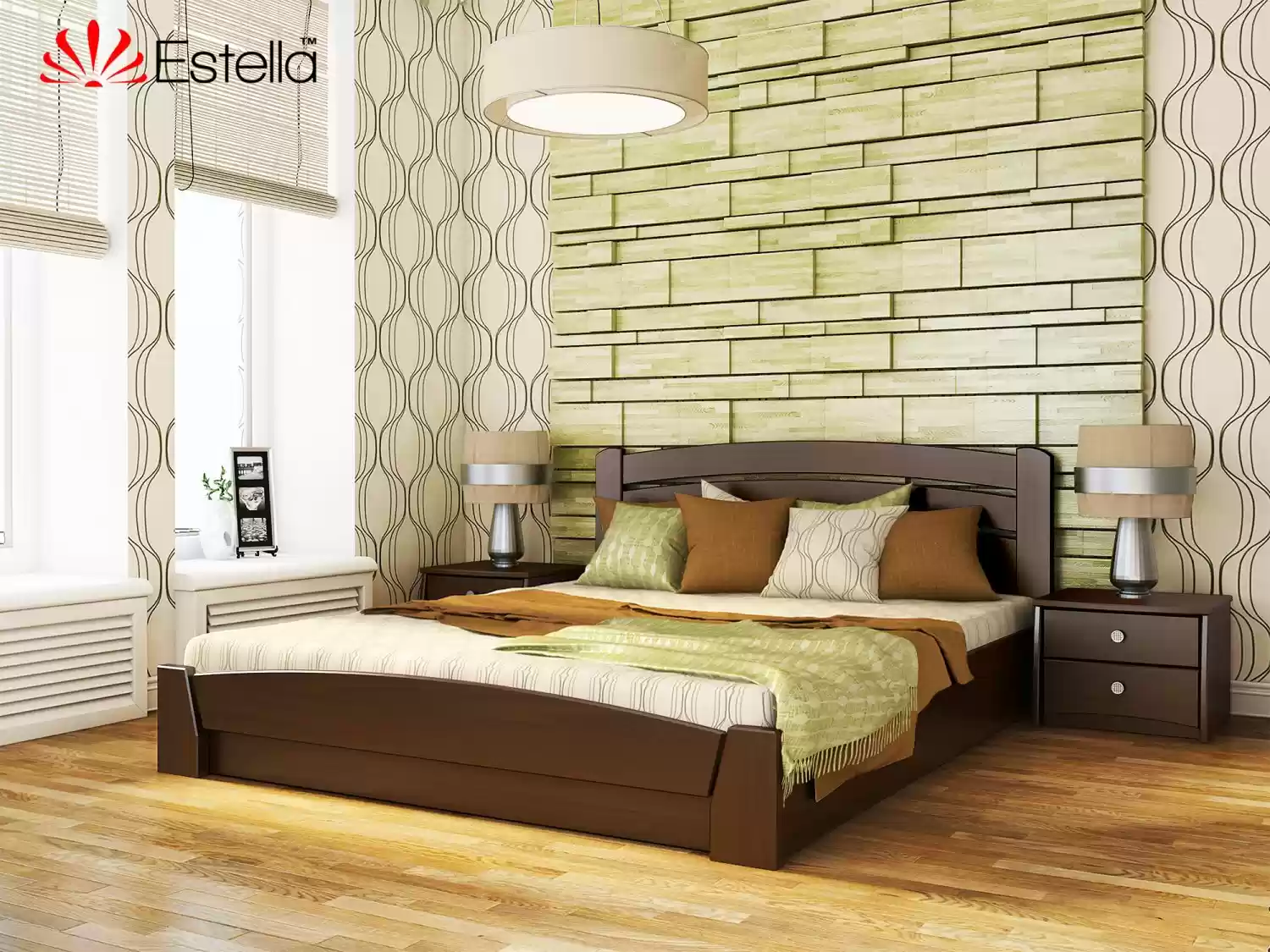 Дерев'яне ліжко в масиві Селена-Аурі 120х200