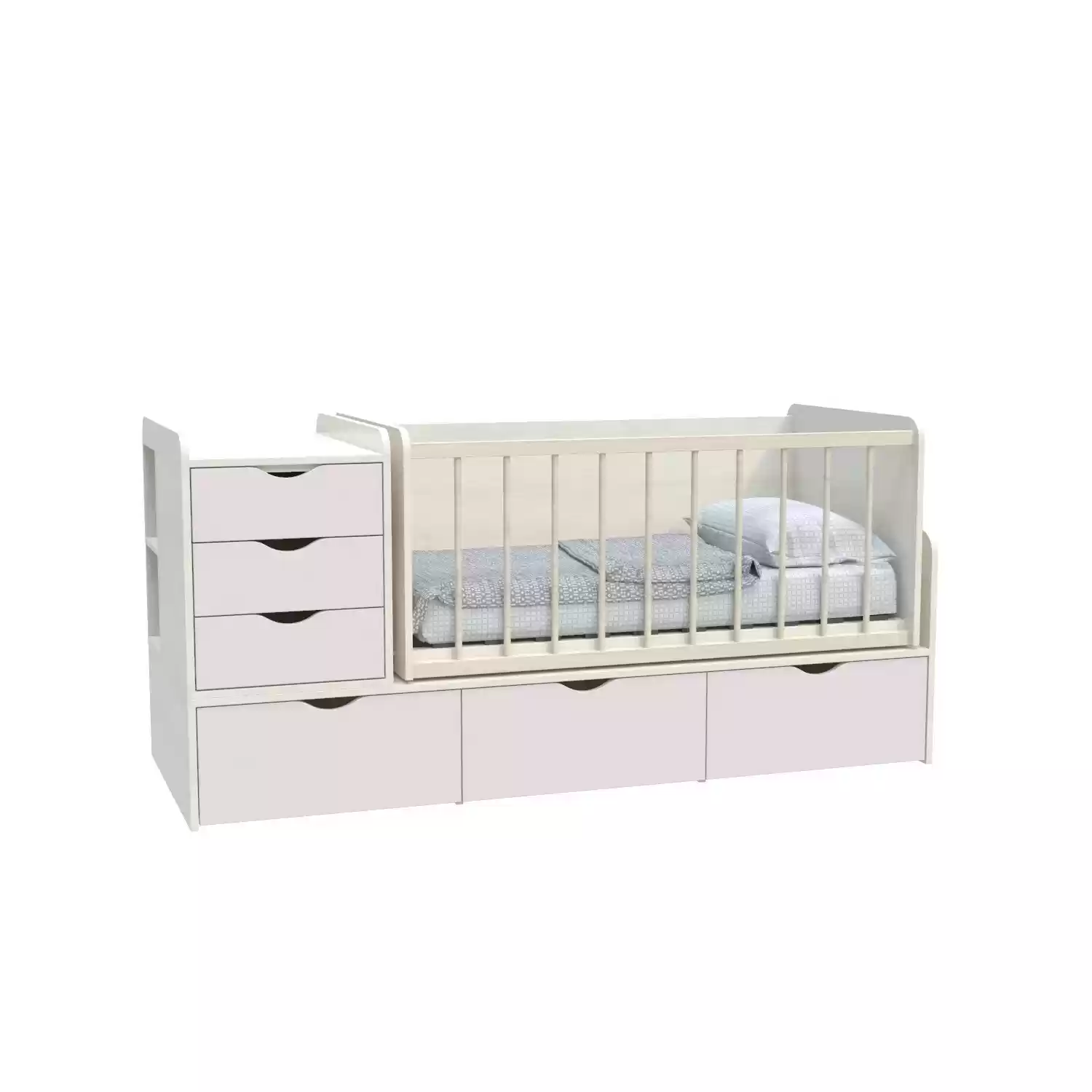 Дитяче ліжко Binky DS504А (3 в 1) дуб шамоні/сакура (ДСП)
