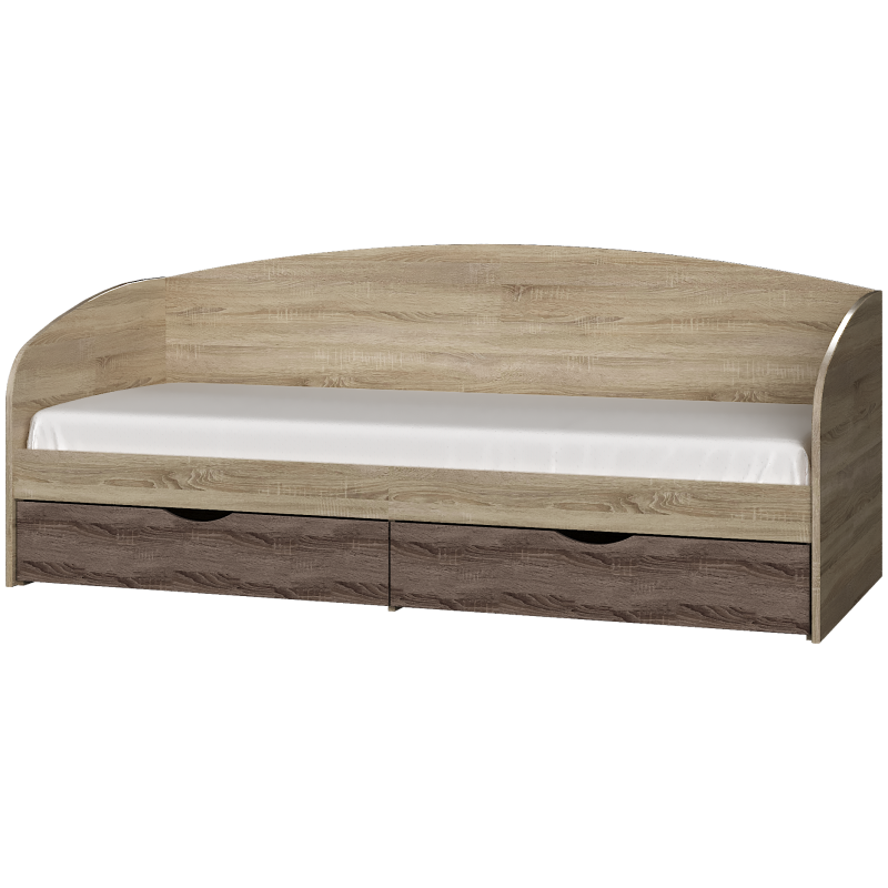 Ліжко Комфорт (без матраца) 80х190 сонома/трюфель