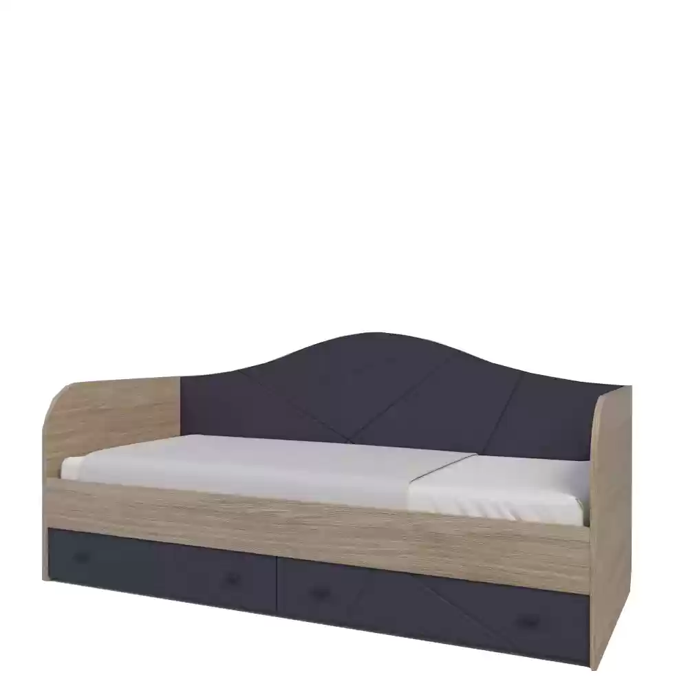 Ліжко Х-СКАУТ Х-10 (90х200) (графіт/дуб кам'яний)