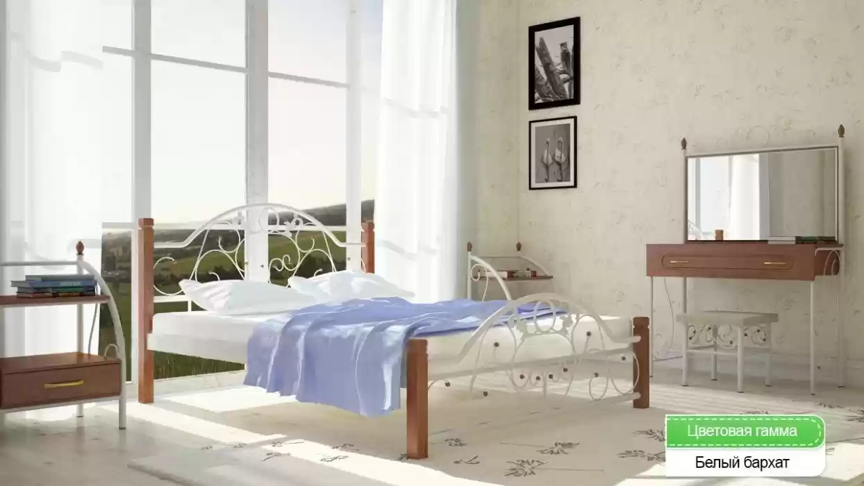 Ліжко Франческа ніжки дерев'яні 1900х1600