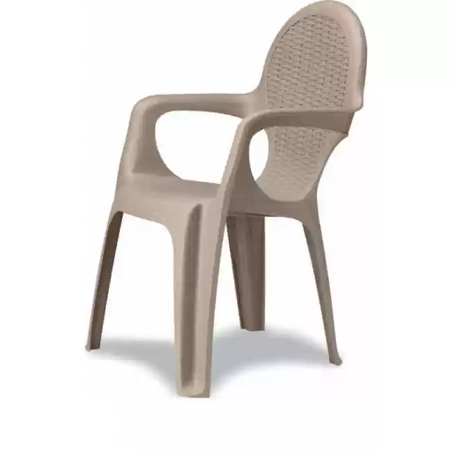Кресло Intrecciata серо-бежевый