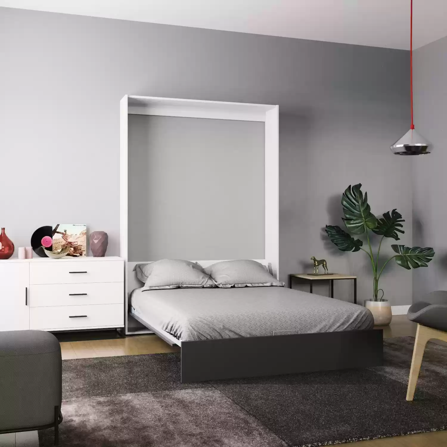 Ліжко-трансформер Mitra 1,4 (німфея альба/антрацит)