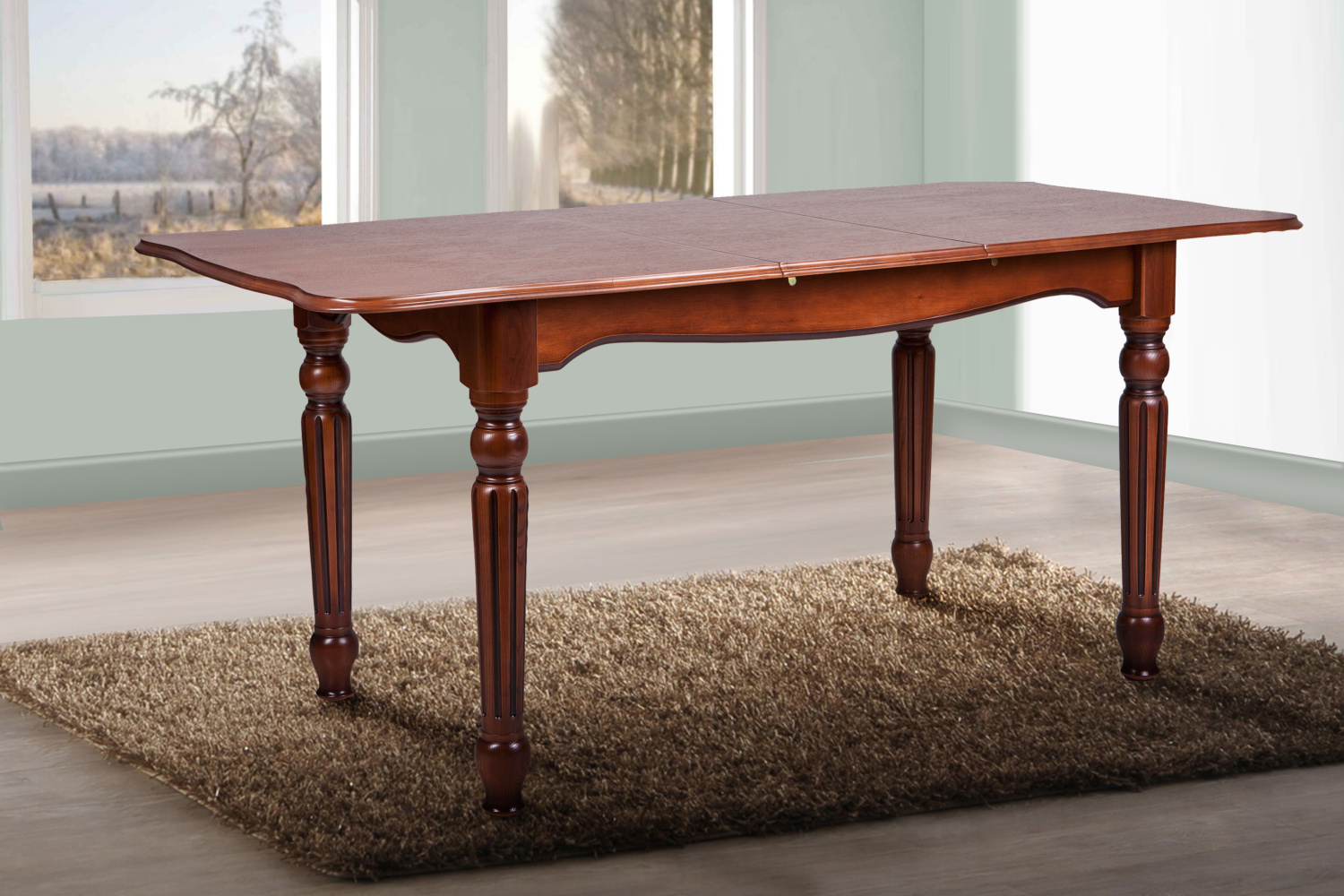 Стіл дерев'яний Венеція 1200 (+400) * 800 (горіх + патина)