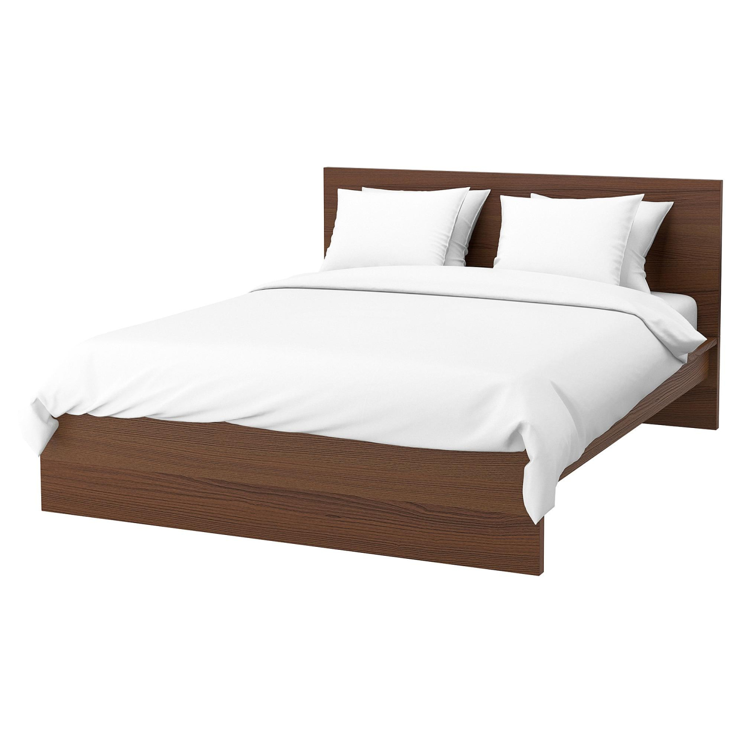 Двуспальная кровать Мальм коричневый ИКЕА (IKEA)